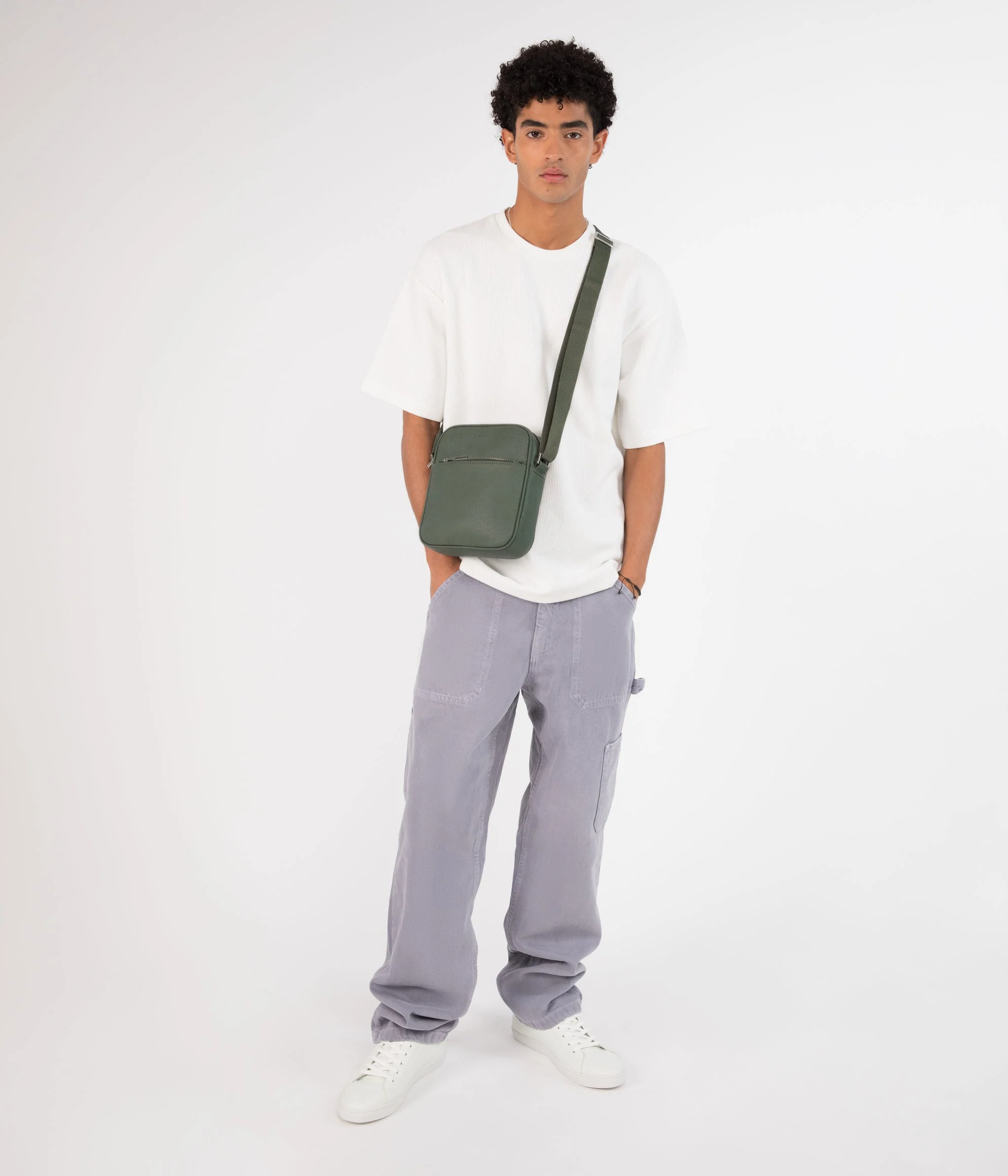 COEN MINI Small Vegan Crossbody Bag - Purity - Image 9