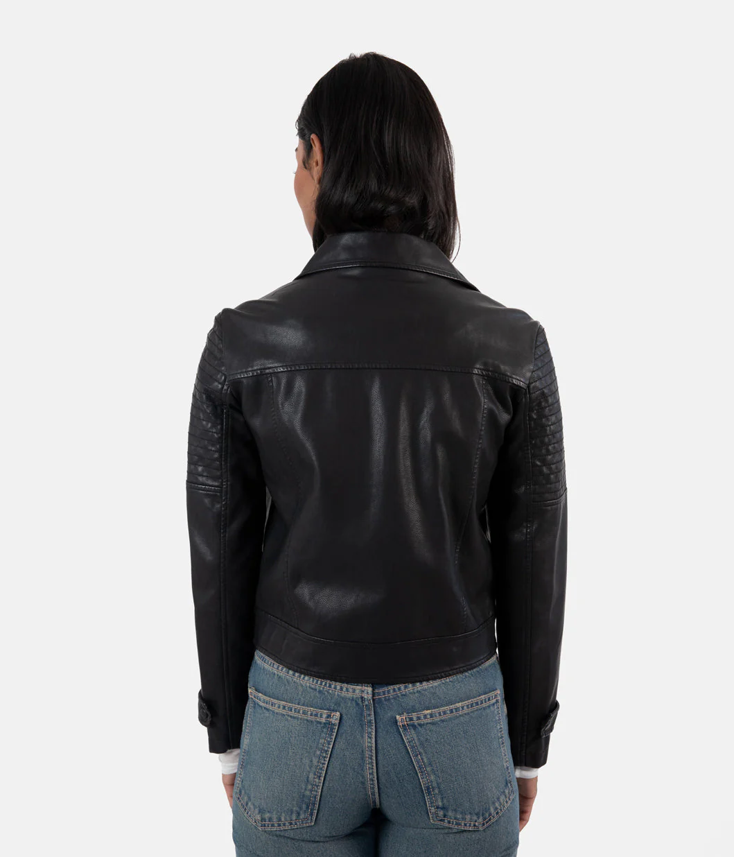 SAVINA Women’s Vegan Moto Jacket - Image 5