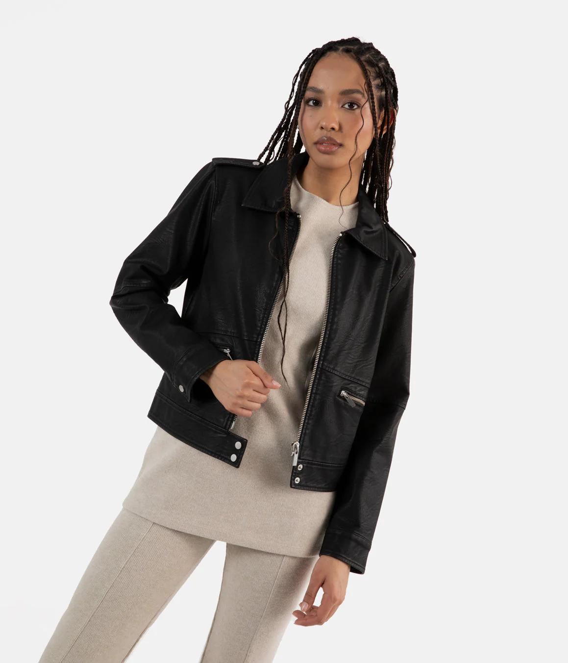 VAUGHN Vegan Leather Jacket - Image 5