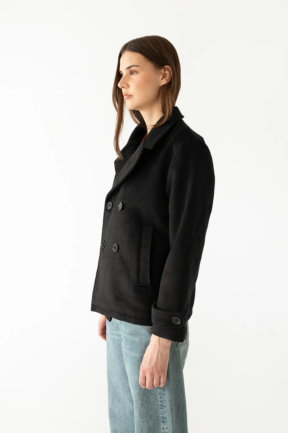 RIA Women's Vegan Wool Coat - Image 4